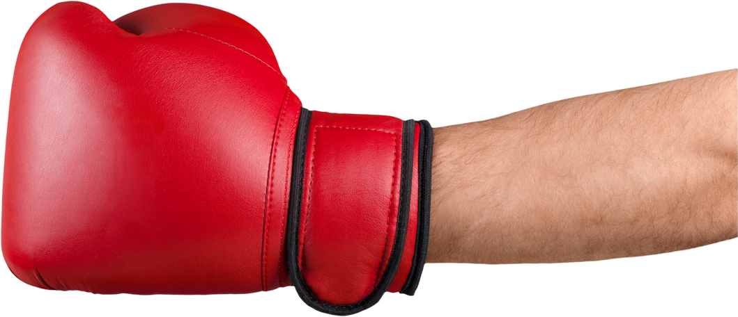 Red Boxing Glove on Hand